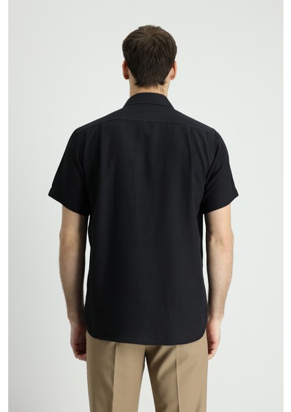 Kısa Kol Regular Fit Spor Pamuklu Keten Gömlek modelleri