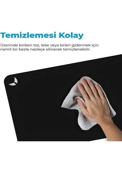 Siyah Mouse Pad 27X23 cm Klavye Fare Altlığı Orta Boy Mousepad