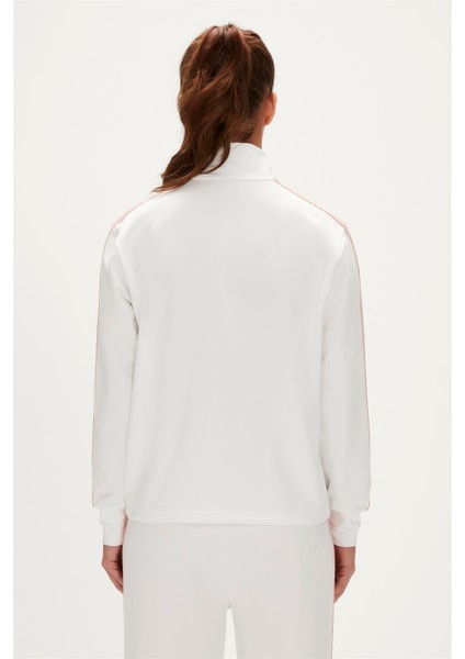 Kate Full-Zip Off-White Beyaz Fermuarlı Kadın Sweatshirt fiyatları