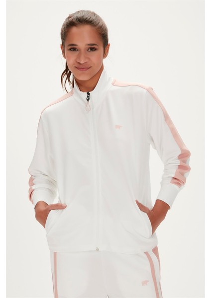 Kate Full-Zip Off-White Beyaz Fermuarlı Kadın Sweatshirt modelleri