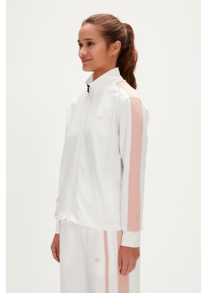 Kate Full-Zip Off-White Beyaz Fermuarlı Kadın Sweatshirt indirimleri