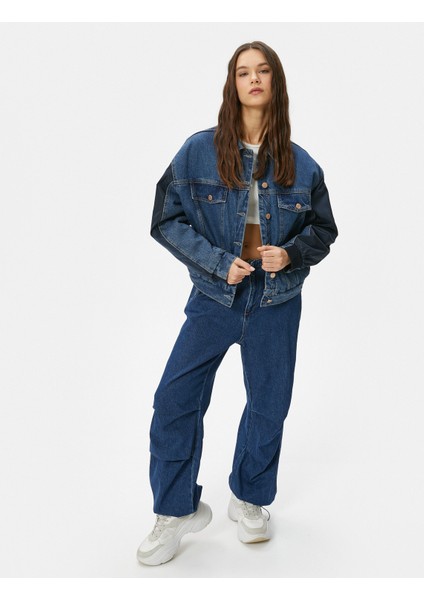 Kot Ceket Paraşüt Kumaş Detaylı Astarlı Renk Kontrastlı Kapaklı Cepli fiyatları