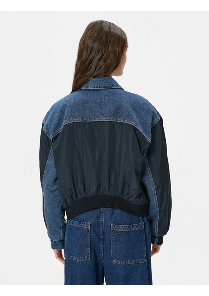 Kot Ceket Paraşüt Kumaş Detaylı Astarlı Renk Kontrastlı Kapaklı Cepli fırsatları