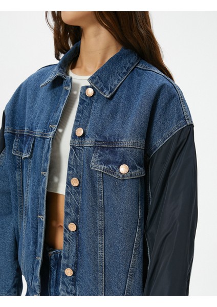 Kot Ceket Paraşüt Kumaş Detaylı Astarlı Renk Kontrastlı Kapaklı Cepli indirimleri