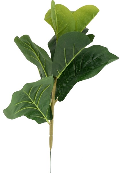 4x Küçük Yapay Keman Yaprak Ağacı 11 Inç Sahte Ficus Lyrata Ağacı Ev Düğün Için Kapalı ve Açık Dekorasyon (Yurt Dışından)