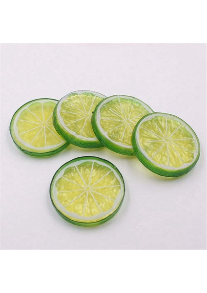 2 Takım Yapay Limon Dilimleri, Yapay Meyve, Mini Limon Dilimleri, Plastik Sahte Meyve Modeli, Parti Düğün Dekorasyon (Yurt Dışından)