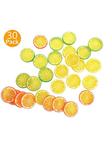 2 Takım Yapay Limon Dilimleri, Yapay Meyve, Mini Limon Dilimleri, Plastik Sahte Meyve Modeli, Parti Düğün Dekorasyon (Yurt Dışından)