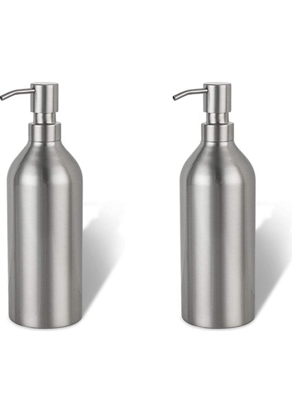 2x Sabunluk Paslanmaz Çelik Şişe Tezgah Pompası El Losyonu Sıvı Dispenseri Mutfak ve Banyo Için (Yurt Dışından)