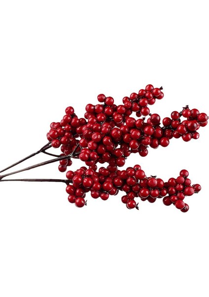 20 Adet Yapay Kırmızı Meyveler Kırmızı Meyveler ile Dekoratif Dallar Sonbahar Dalları Noel Seçtikleri Şube Meyveleri (Yurt Dışından) indirimleri