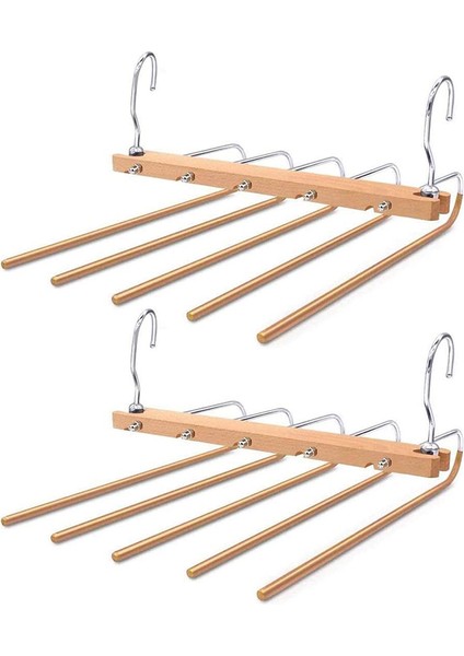 Pantolon Askıları Kaymaz, Çok Fonksiyonlu Pantolon Askısı Ahşap Yerden Tasarruflu Pantolon Askıları Pantolon Askısı, Ayarlanabilir 2'li Set (Yurt Dışından) fiyatları