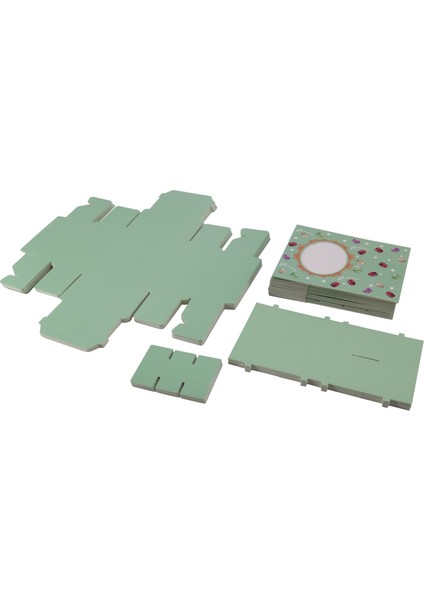 20 Adet Makaron Kutusu Şeffaf Pencere ile Tatlı Makaron Pasta Ambalaj Kutuları Olay Parti Malzemeleri Aralık Yeşil (Yurt Dışından)