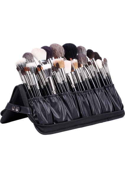 Rownyeon Marka Makyaj Fırça Çantası Saklama Çantası Kapak Fırça Makyaj Aracı Katlanır Büyük Kapasiteli Dikey Fermuar Makyaj Çantası (Yurt Dışından) fırsatları