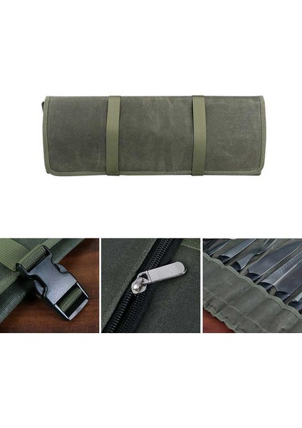 Rulo Çanta Şef Bıçağı Çantası Mutfak Saklama Torbaları Taşınabilir Bıçak Tutucu Çok Fonksiyonlu Bıçak Taşıma Çantası Şef Alet Düzenleyici (Yurt Dışından)