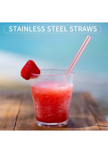 Bubble Tea Pipetler - Pipetler Paslanmaz Çelik 8 Parça Renkli Pipet, Tekrar Kullanılabilir ve Yıkanabilir Pipetler, Temizleme Fırçalı (Yurt Dışından) fırsatları