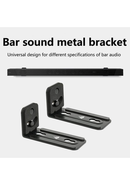 2 Adet Soundbar Standı Ev Için Evrensel Kaymaz Metal Ses Çubuğu Duvar Montaj Tutucu (Yurt Dışından) modelleri