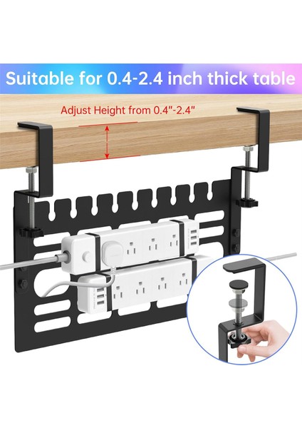 Masa Altı Kablo Yönetim Rafı, Masa Tel Yönetimi Için Kelepçeli Kablo Rafı Matkap Yok, Masa Altında Kablo Yönetimi (Yurt Dışından) modelleri