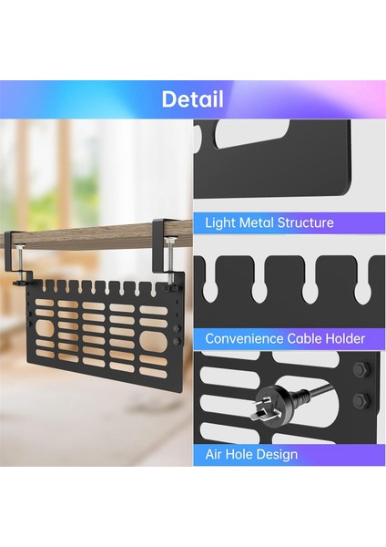 Masa Altı Kablo Yönetim Rafı, Masa Tel Yönetimi Için Kelepçeli Kablo Rafı Matkap Yok, Masa Altında Kablo Yönetimi (Yurt Dışından) fırsatları