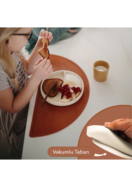 2'li Silikon Bebek Beslenme Seti - Vakum Tabanlı Mama Tabağı Ayarlanabilir Mama Önlüğü