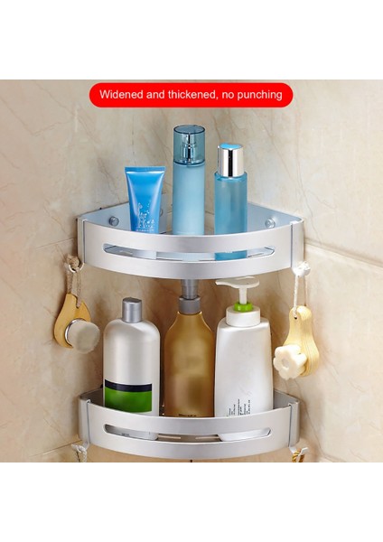 Banyo Rafı Köşe Üçgen Duş Saklama Sepeti Rafları Alüminyum Raf Şampuan Tutucu Banyo Aksesuarları D (Yurt Dışından) fırsatları
