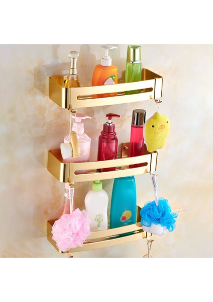 Banyo Rafı Köşe Üçgen Duş Saklama Sepeti Rafları Alüminyum Raf Şampuan Tutucu Banyo Aksesuarları D (Yurt Dışından) indirimleri