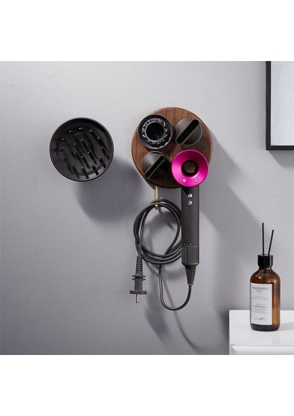 2x Dyson Üfleyici Raf Ev Dekor Banyo Depolama Standı Nozullar Saç Kurutma Makinesi Tutucu Organizatör Duvar Montaj-B (Yurt Dışından)