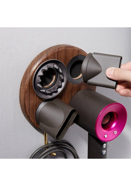 2x Dyson Üfleyici Raf Ev Dekor Banyo Depolama Standı Nozullar Saç Kurutma Makinesi Tutucu Organizatör Duvar Montaj-B (Yurt Dışından)