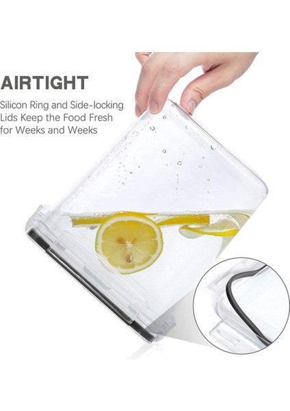 Un, Şeker, Pişirme Temini ve Kuru Gıda Depolama Için Kapaklı 4pcs Büyük Gıda Saklama Kapları Hava Geçirmez 6.5l (Yurt Dışından) indirimleri