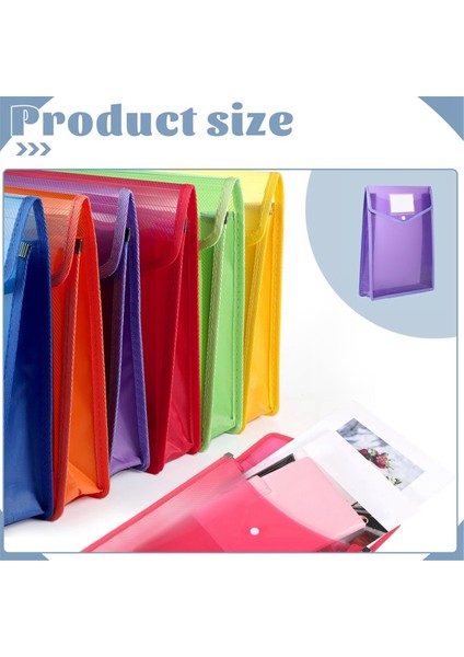 6 Adet A4 Plastik Cüzdan Klasörleri Popper Cüzdan Belge Cepler Zarf Dosya Klasörü Düğme Kapatma ile Kart Yuvası (Yurt Dışından) modelleri