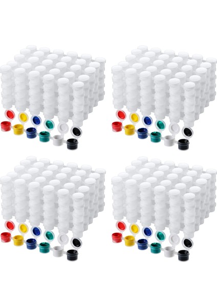 200 Şerit Boş Boya Şeritleri Boya Bardak Tencere Temizle Depolama Boya Kapları Mini Boyama Fincan Pot 3 Ml/0.1 Oz (Yurt Dışından)