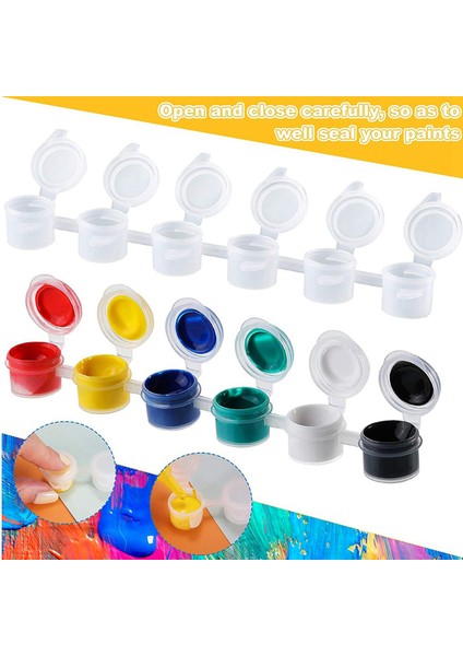 200 Şerit Boş Boya Şeritleri Boya Bardak Tencere Temizle Depolama Boya Kapları Mini Boyama Fincan Pot 3 Ml/0.1 Oz (Yurt Dışından)