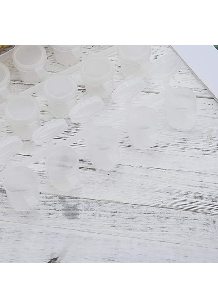 5 Şerit 30 Kap Boş Boya Şeritleri Boya Kabı Kapları, 10ML/ 0.35OZ Mini Boya Kabı Şeritleri Şeffaf Plastik Saklama Kapları (Yurt Dışından)