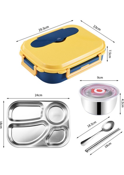 Paslanmaz Çelik Öğle Yemeği Kutusu Çocuk Gıda Depolama Yalıtımlı Öğle Yemeği Konteyner Kutusu Kahvaltı Bento Durumda Çorba Bardağı Sarı (Yurt Dışından) fiyatları