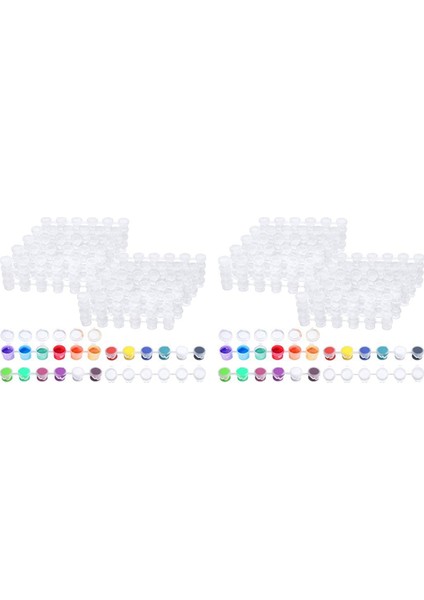 160 Şerit 960 Tencere Boş Boya Şeritleri Boya Bardak Tencere Mini Boya Tencere Resim Sanatı Için Şeffaf Saklama Kapları (3ml) (Yurt Dışından) fiyatları