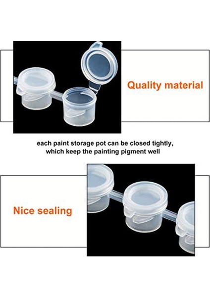 160 Şerit 960 Tencere Boş Boya Şeritleri Boya Bardak Tencere Mini Boya Tencere Resim Sanatı Için Şeffaf Saklama Kapları (3ml) (Yurt Dışından) modelleri