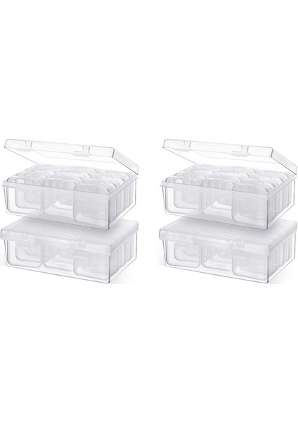48 Adet Küçük Boncuk Organizatör Boncuk Kutusu Depolama Organizatör Elmas Sanat Kapları Aksesuar Depolama 2 Adet Menteşeli Kapaklı (Yurt Dışından)