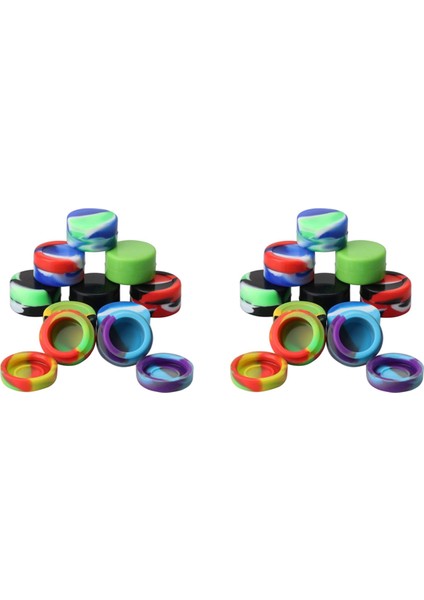 20 Adet 5ml Silikon Balmumu Kapları Çeşitli Renkler Çok Kullanımlı Yapışmaz Balmumu Yağı Saklama Kavanozları (Yurt Dışından) fiyatları