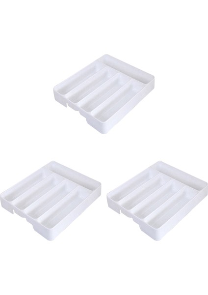 3x Mutfak Çekmecesi Organizatör Tepsi Kaşık Çatal Bıçak Takımı Ayırma Bitirme Saklama Kutusu Çatal Bıçak Takımı Mutfak Depolama Organizasyonu (Yurt Dışından)