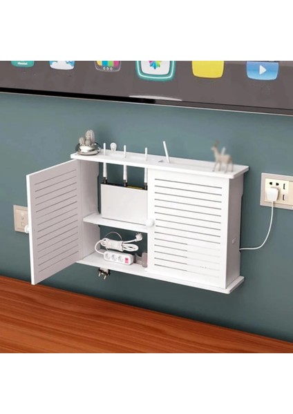 2x Kablosuz Wifi Yönlendirici Saklama Kutuları Ahşap Kutu Kablo Güç Artı Tel Braketi Duvar Asılı Tak Kurulu Depolama Raf S (Yurt Dışından) modelleri