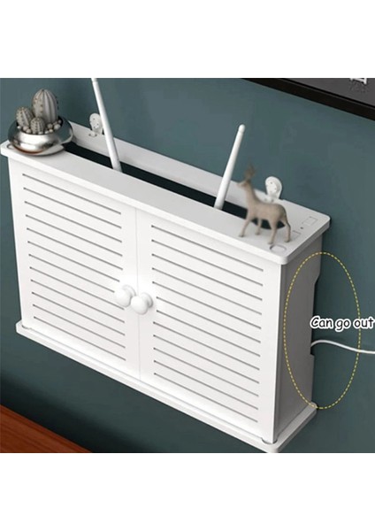 2x Kablosuz Wifi Yönlendirici Saklama Kutuları Ahşap Kutu Kablo Güç Artı Tel Braketi Duvar Asılı Fiş Kurulu Depolama Raf L (Yurt Dışından) indirimleri
