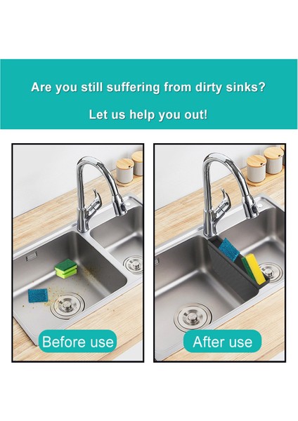 Lavabo Sele Mat Ultra Ince Lavabo Koruyucu Süper Yumuşak Mutfak Lavabo Mat Vantuzlu Hiçbir Koku Asla Leke Siyah (Yurt Dışından) indirimleri