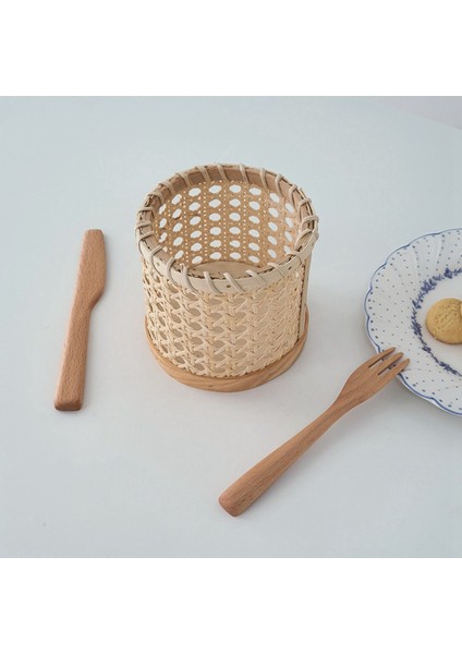 2x Rattan Çubuklarını Depolama El Yapımı Kaşık Organizatör Tutucu Kalem Kalemler Organizasyon Vazo Desteği (Yurt Dışından) fırsatları