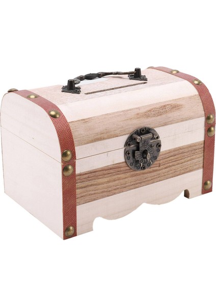 2 Adet Ahşap Kumbara Güvenli Para Kutusu Tasarruf Kilidi Ahşap Oyma El Yapımı Para Saklama Kutusu Yüksek Kalite (Yurt Dışından)