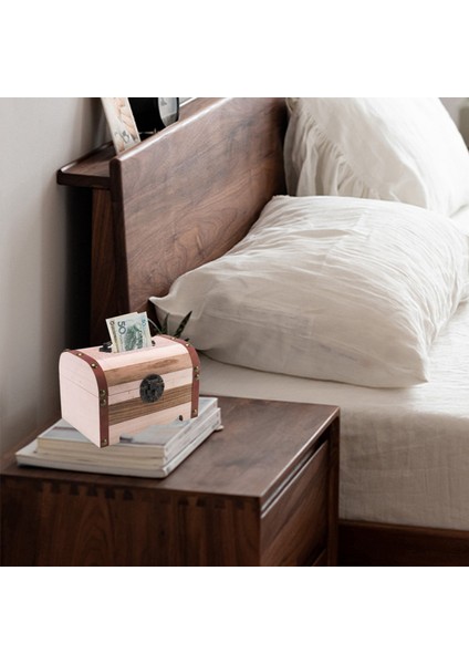 2 Adet Ahşap Kumbara Güvenli Para Kutusu Tasarruf Kilidi Ahşap Oyma El Yapımı Para Saklama Kutusu Yüksek Kalite (Yurt Dışından) fırsatları