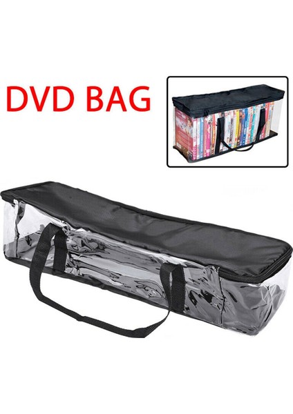 2x Büyük Temizle DVD CD Depolama Tutucu Kolay Zip Kapatma Taşıma Çantası Düzenleyici (Yurt Dışından)