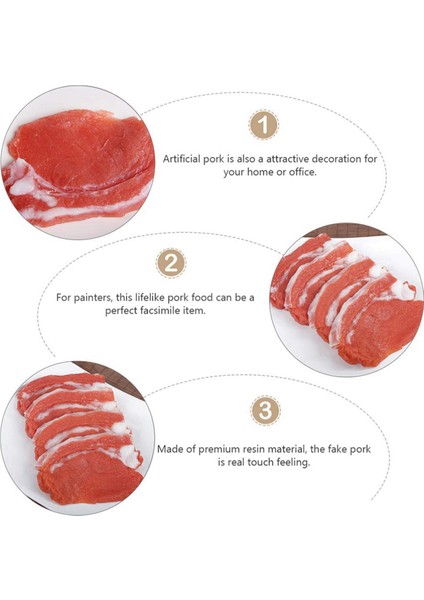 4 Adet Sahte Pişmiş Taze Domuz Simülasyonu Gerçekçi Et Gıda Mutfak Dolabı Masası Dekorasyon Fotoğraf Sahne Ekran (Yurt Dışından)