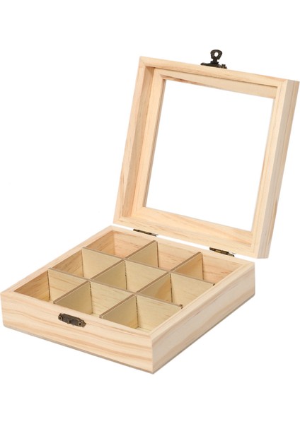 3x Ahşap Çay Poşeti Takı Organizatör Göğüs Saklama Kutusu 9 Bölme Çay Kutusu Organizatör Ahşap Şeker Paket Konteyner (Yurt Dışından) modelleri