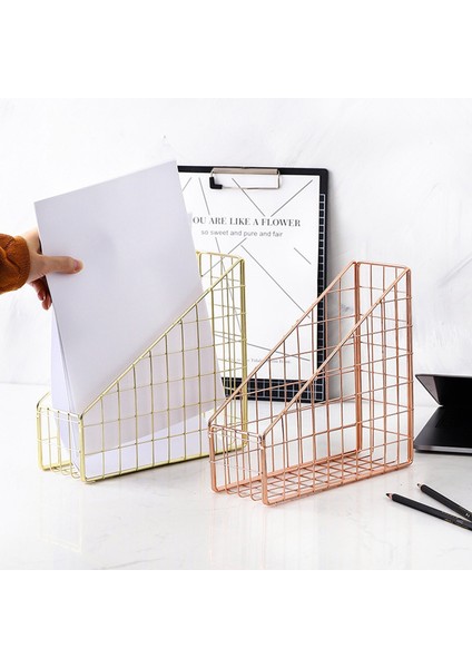 3x Gül Altın Elektroliz Demir Kitap Tutucu Masaüstü Raf Dosya Dergisi Kitap Standı Ofis Ev Kırtasiye Tutucu (Yurt Dışından) fırsatları
