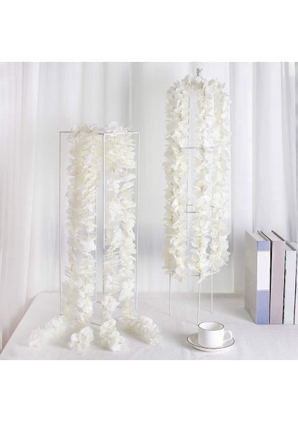 Yapay Ipek Wisteria Asma Asılı Çiçekler Çelenk Ev Açık Düğün Kemer Bahçe Duvar Dekoru, 20'li Paket (Beyaz) (Yurt Dışından) indirimleri