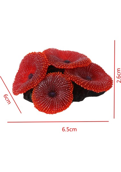 Yapay Akvaryum Balık Tankı Dekorasyon Mercan Deniz Bitki Süs Silikon Kırmızı (Yurt Dışından) fiyatları