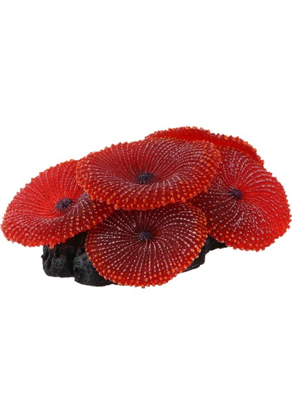 Yapay Akvaryum Balık Tankı Dekorasyon Mercan Deniz Bitki Süs Silikon Kırmızı (Yurt Dışından) modelleri